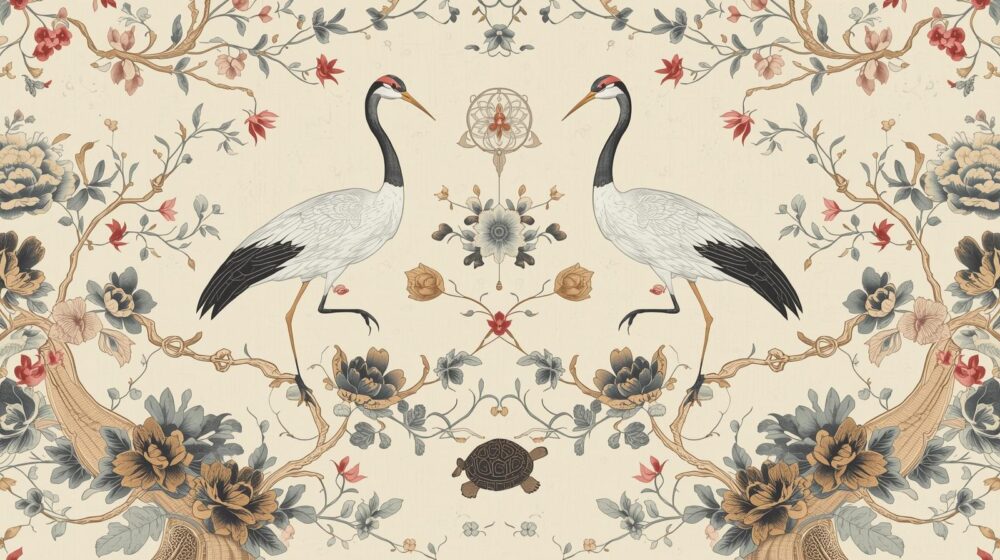 「夫婦円満シンボル（鶴・亀）」待ち受け